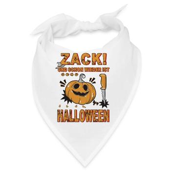 KÜRBIS ZACK HALLOWEEN - Bandana - Weiß - Vorne