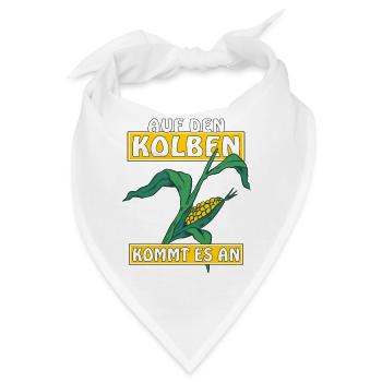 AUF DEN KOLBEN KOMMT ES AN - Bandana - Weiß - Vorne
