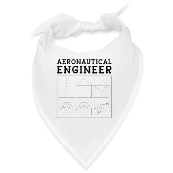 Aeronautical Engineer Aerospace Engineering Space - Bandana - Weiß - Vorne