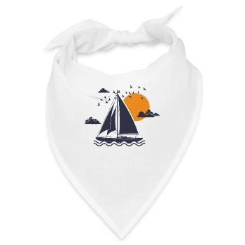 Segeln Hobby Boot Sport Wassersport - Bandana - Weiß - Vorne