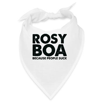 Leute Saugen Rosige Boa -Schlange - Bandana - Weiß - Vorne