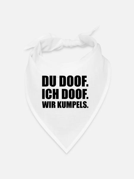 freunde fuer ewig - Bandana - Weiß - Vorne