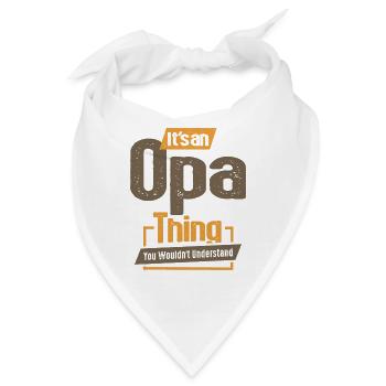 Männer Es ist eine Opa Sache Lustige Papa Opa - Bandana - Weiß - Vorne