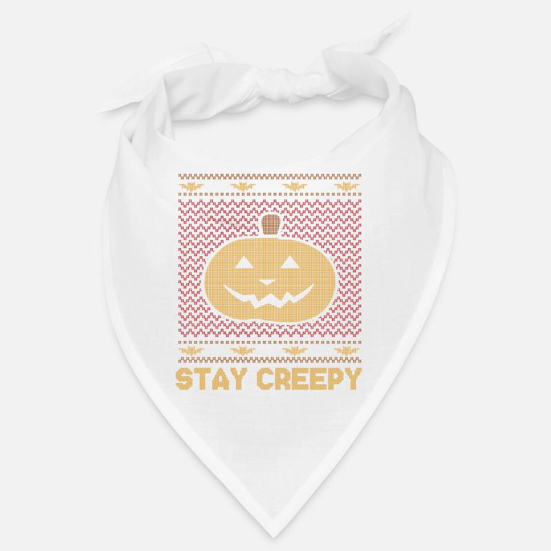 Stitch Pattern Pumpkin Creature Creepy Halloween Bandana
