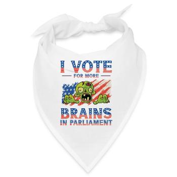 Abstimmung Parlament Halloween Zombie Monster - Bandana - Weiß - Vorne