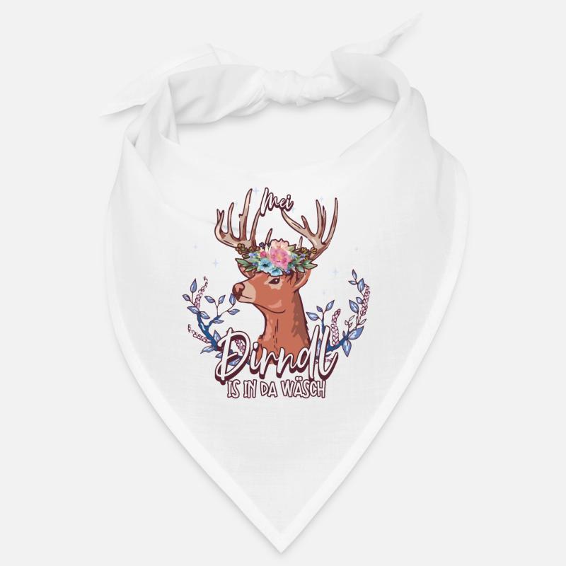 Mei Dirndl Is In Da Wäsch - Bandana - Weiß