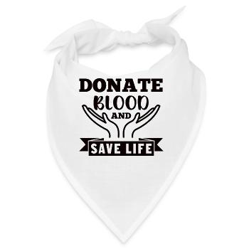 Blutspende Blutspenden Blutspender - Bandana - Weiß - Vorne