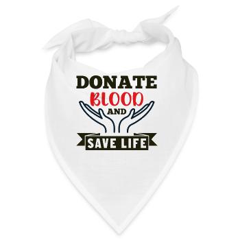 Blutspende Blutspenden Blutspender - Bandana - Weiß - Vorne