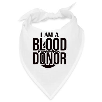Blutspende Blutspenden Blutspender - Bandana - Weiß - Vorne