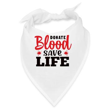 Blutspende Blutspenden Blutspender - Bandana - Weiß - Vorne