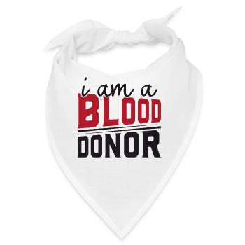 Blutspende Blutspenden Blutspender - Bandana - Weiß - Vorne