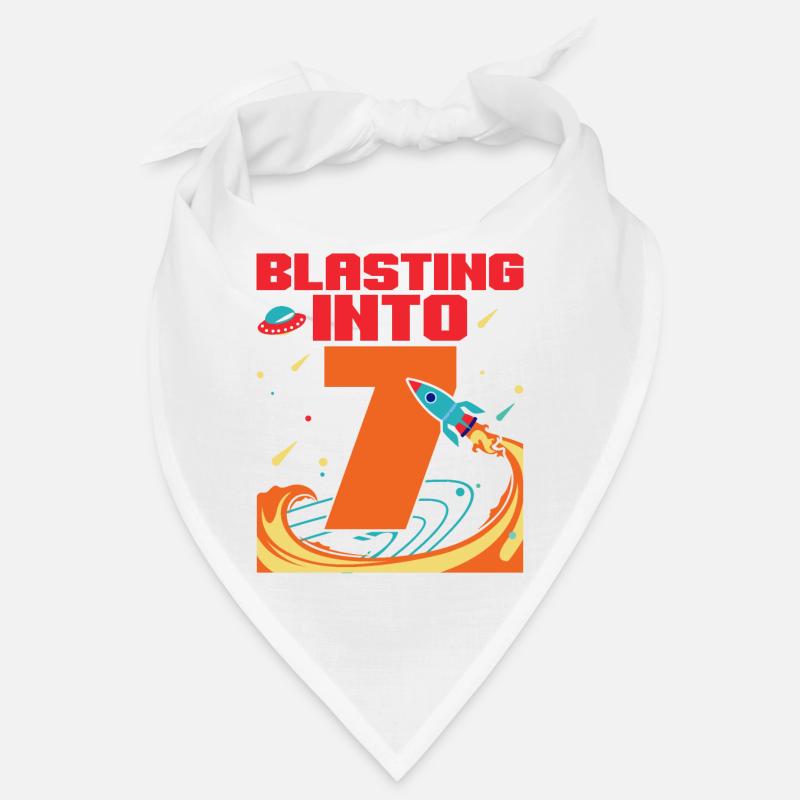 Blasting Into 7 7. Geburtstag Feier Bday Bandana