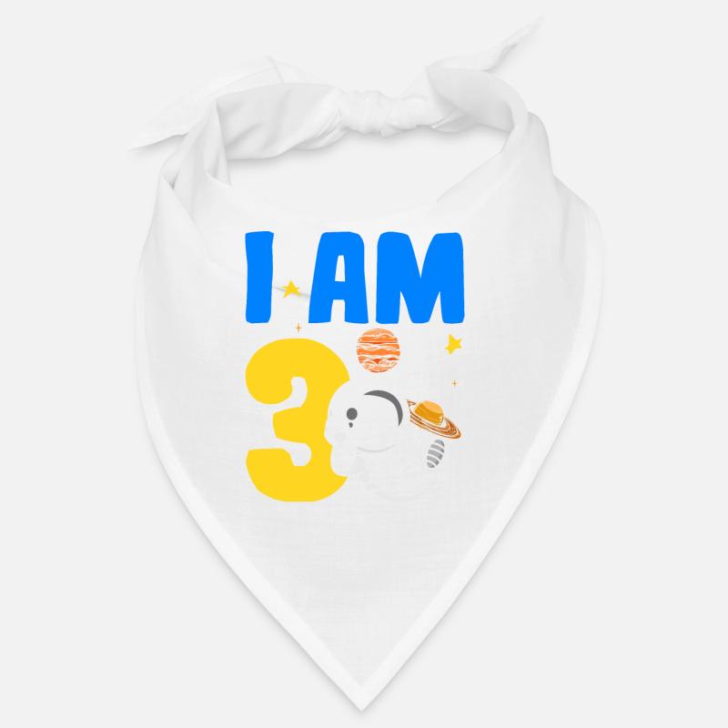 I'm 3 3rd Birthday Celebration Outerspace Bday Bandana
