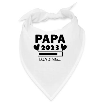 Papa 2023 - Papa werden - Bandana - Weiß - Vorne