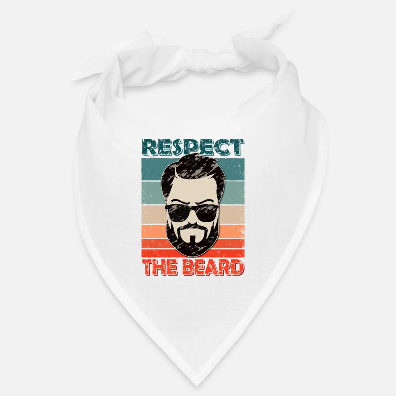 3 jours de | de barbe | de hanche Barbe à lèvre supérieure | Bûcheron - Bandana - blanc