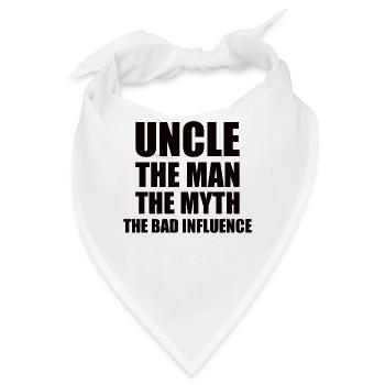Bester Onkel Schlechter Einfluss Familie Geschenk - Bandana - Weiß - Vorne