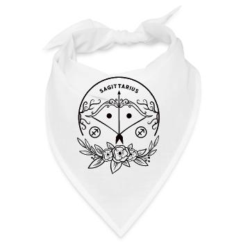 Sternzeichen Schütze - Bandana - Weiß - Vorne