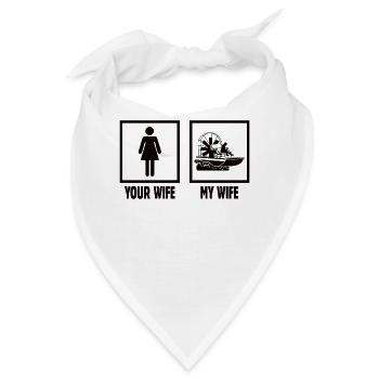 Sumpfboot Ehefrau Airboat Kapitän Sumpf Frau - Bandana - Weiß - Vorne