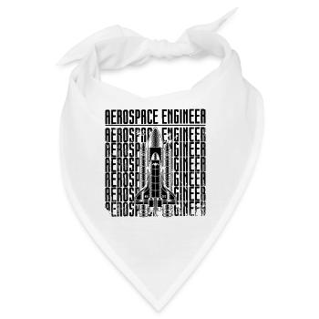 Aerospace Engineer Rocket Ship Science Space - Bandana - Weiß - Vorne