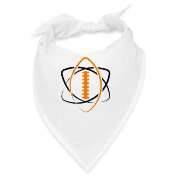 American Football Ball Atom Spieler Lineman Tackle - Bandana - Weiß - Vorne