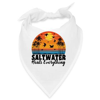 Salzwasser Strandleben Meer Salz Salziges Wasser - Bandana - Weiß - Vorne