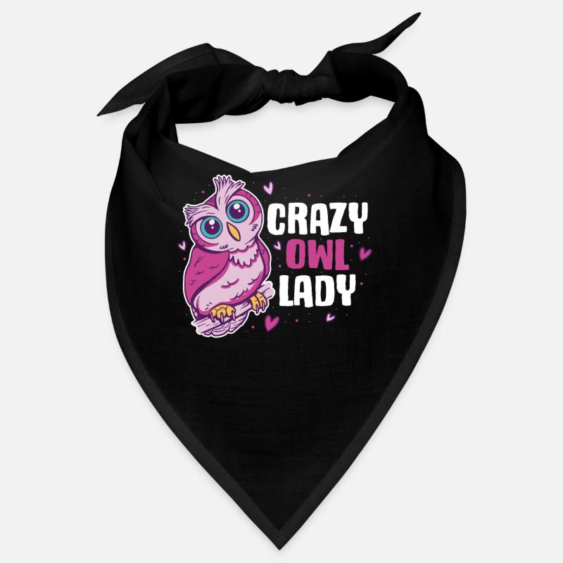 Crazy Owl Lady Eule Geschenk Bandana