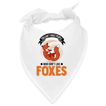 Fuchs Geschenk Rotfuchs - Bandana - Weiß - Vorne