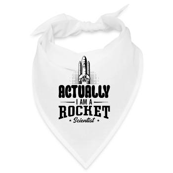 Actually I Am A Rocket Aerospace Engineer Science - Bandana - Weiß - Vorne