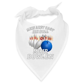 ARZT SAGT MEHR BOWLEN - Bandana - Weiß - Vorne