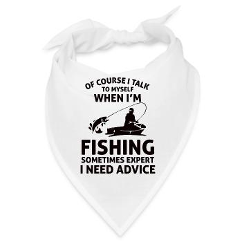 Therapie Angeln See Karpfen Angler Fischer Köder - Bandana - Weiß - Vorne