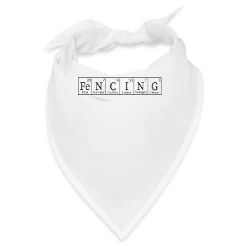 Fechten Periodische Elemente Nerd Lustig Chemisch - Bandana - Weiß - Vorne