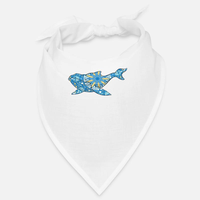 Mandala Whale Geometric Pattern Art Bandana