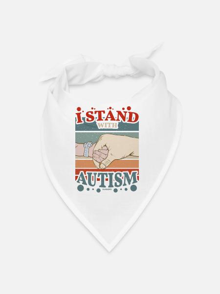 ich stehe zum Autismus - Bandana - Weiß