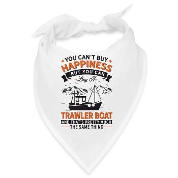 Ich Kann Kein Glück Kaufen, Sondern Trawler -Boot - Bandana - Weiß - Vorne