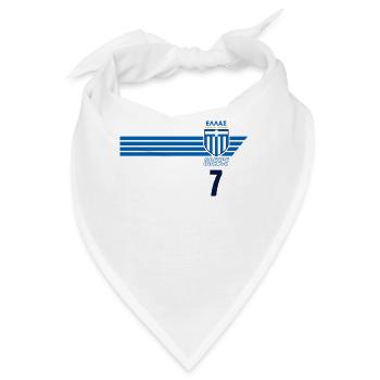 Griechenland Hellas Greece Griechisches Fussball - Bandana - Weiß - Vorne