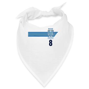 Griechenland Hellas Greece Griechisches Fussball - Bandana - Weiß - Vorne
