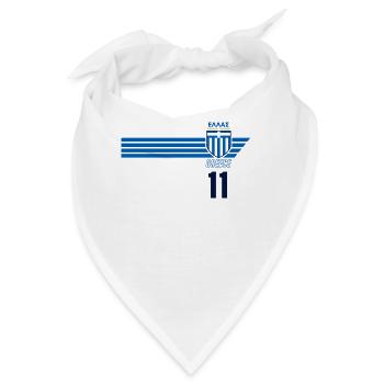 Griechenland Hellas Greece Griechisches Fussball - Bandana - Weiß - Vorne