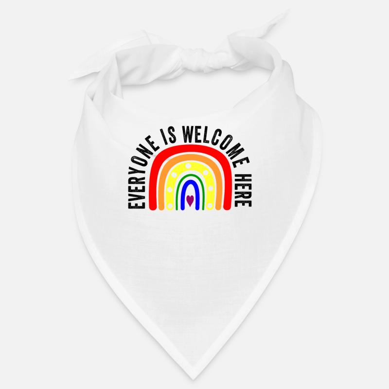 UNITY DAY Everyone is Welcome Here Boho Rainbow Bandana