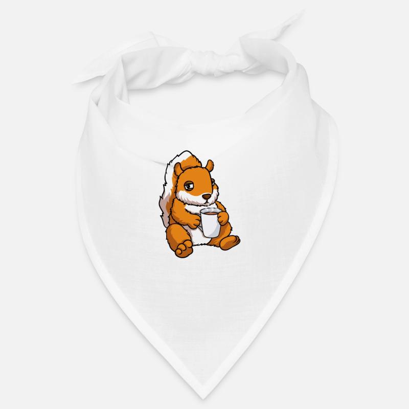 Der Kaffee Ist Kaputt Ich Bin Müde Eichhörnchen - Bandana - Weiß