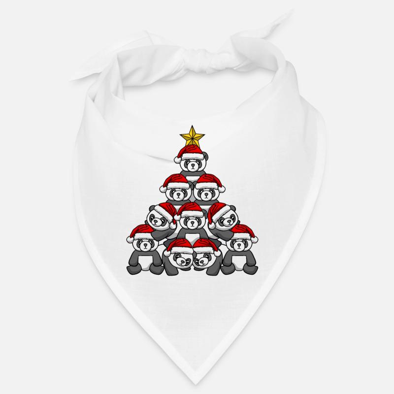 Panda Christmas Tree Bandana