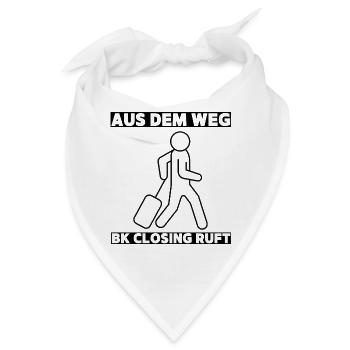 Aus dem Weg! BK Closing ruft! Mallorca Party 2022 - Bandana - Weiß - Vorne