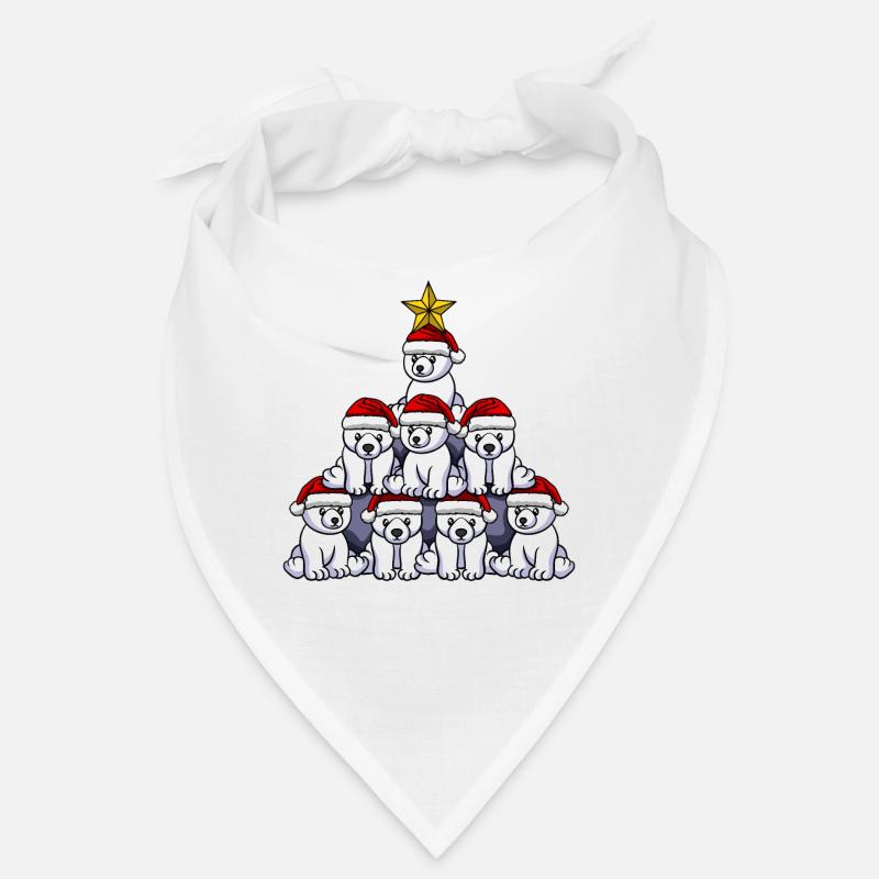 Polar Bear Christmas Tree Bandana
