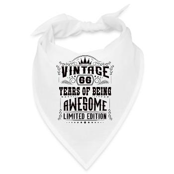 66 Years Of Being Awesome 66 Geburtstag 66 Jahre - Bandana - Weiß - Vorne