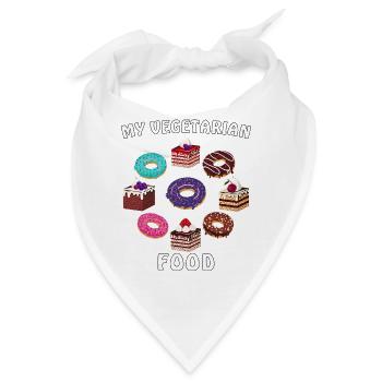 MY VEGETARIAN FOOD - Bandana - Weiß - Vorne