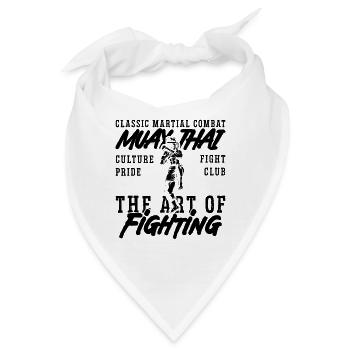 Classic Martial Combat Muay Thai Fighter Boxing - Bandana - Weiß - Vorne