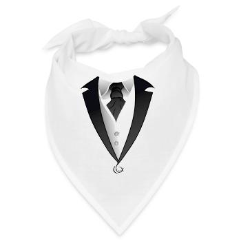 Anzug Smoking Kostüm - Bandana - Weiß - Vorne