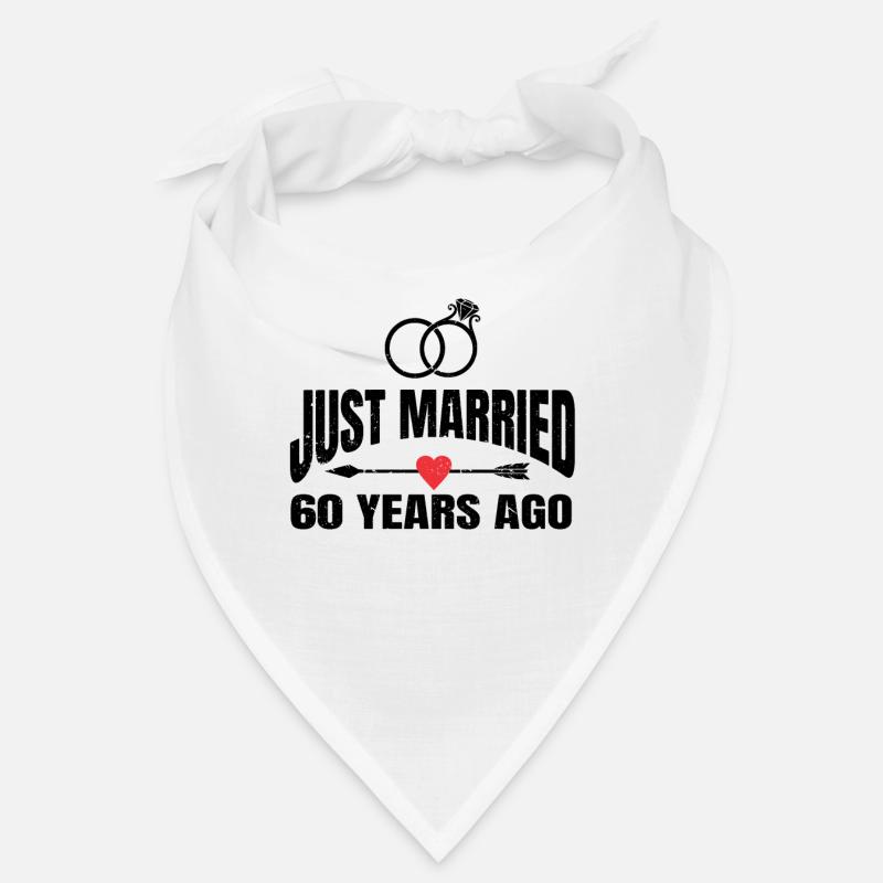 Just Married 60 Years Ago 60th Wedding Anniversary Bandana