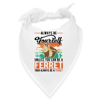 Frettchen Liebhaber Ferret Geschenk - Bandana - Weiß - Vorne