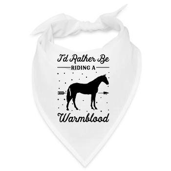 Reiten Eines Warmblütigen Pferdes - Bandana - Weiß - Vorne