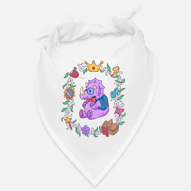 Triceratops Mädchen Schule Märchen Bandana